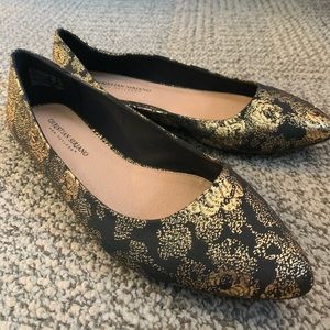 Black and Gold Flats